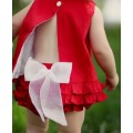 Ruffled Red with White Bow Bloomers RuffleButts 